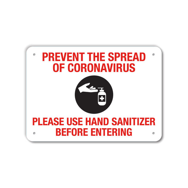 Lyle COVID Plastic Sign, Prevent the Spread of Coronavirus, 10x7 LCUV-0057-NP_10x7